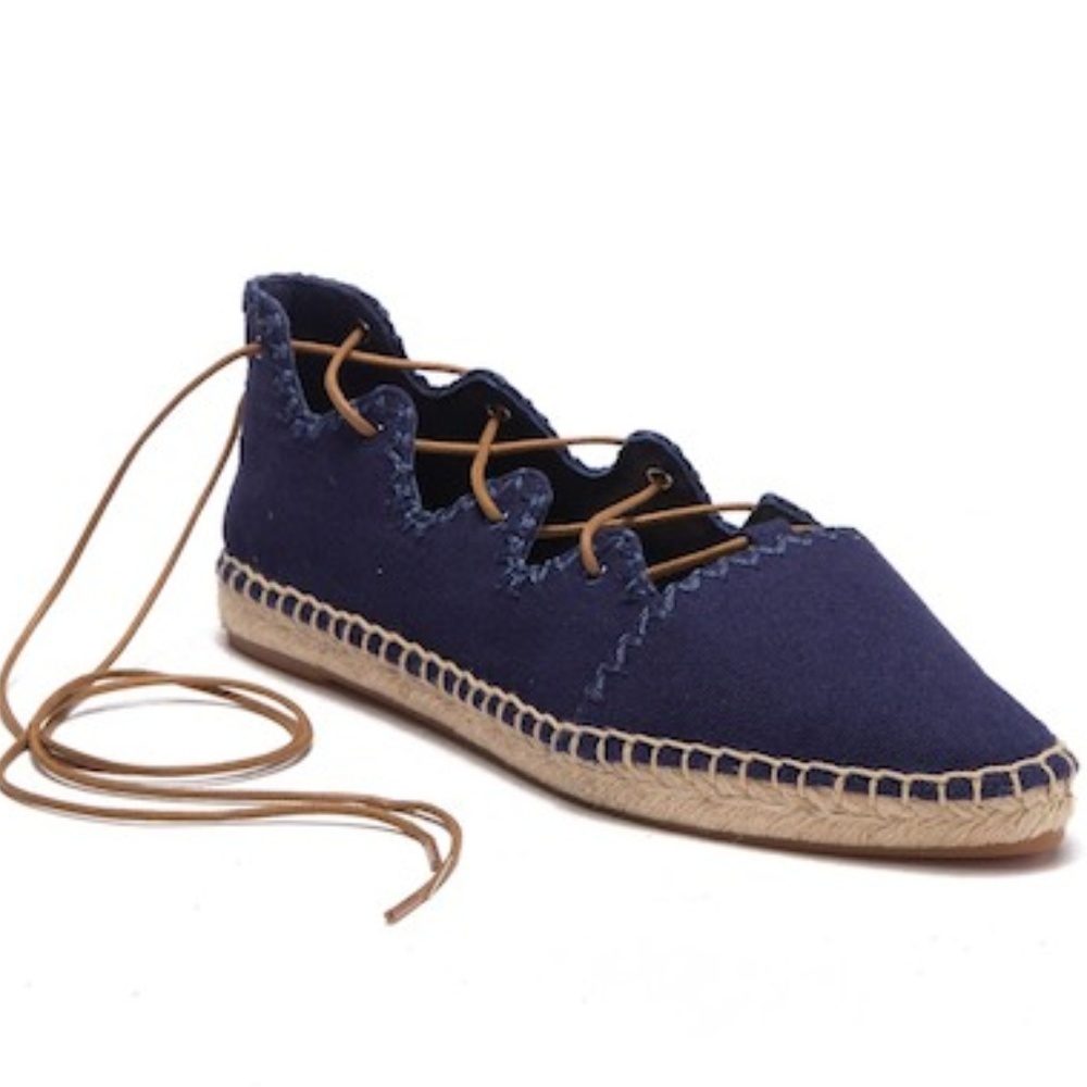 Tory Burch navy sea sonoma Ghillie Espadrille flat